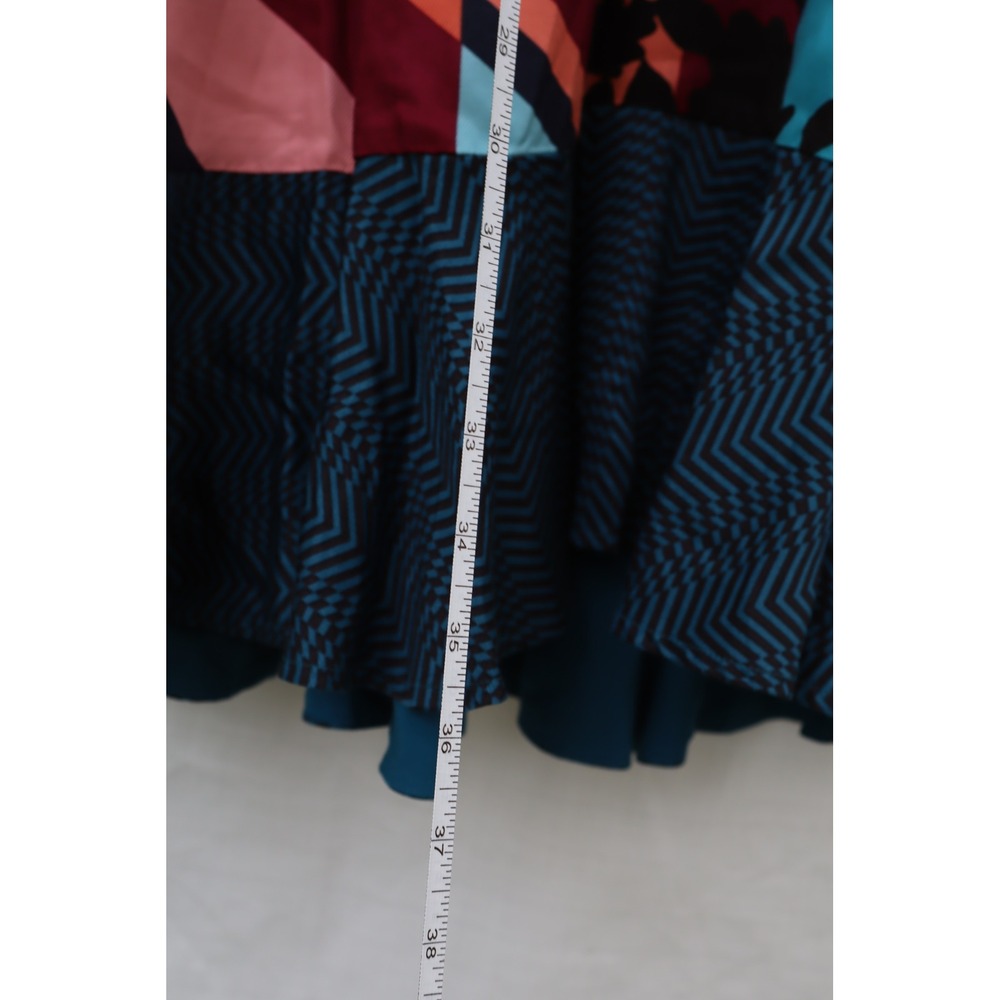 Maeve Anthropologie Geometric FloralPatchwork Women Mini Dress MultiColor S NWOT - Picture 5 of 9